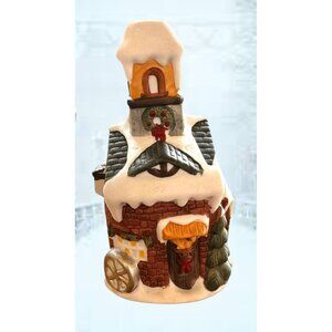 Vintage Gift Collection Hand Painted Porcelain House Dinner Bell Christmas Gift